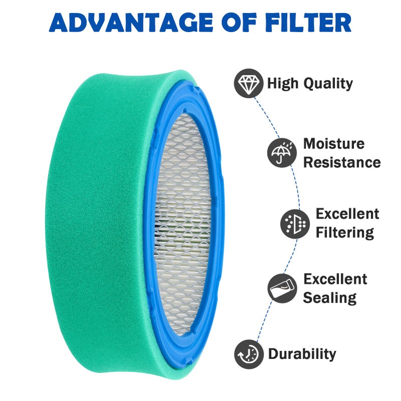 LOCOPOW 394018 Air Filter for Briggs and Stratton 394018S 271271 272490 5050K 5050B, Vanguard V-Twin 12.5-20hp Engine, John Deere LG394018JD GT235 GT235E LTR155 LTR166 LT166 LT170 LX288 SST16 - Image 5